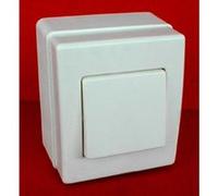 Zenitech - Bouton poussoir 10A saillie - blanc - Beijing blanc G