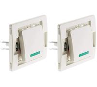Zenitech - Bouton Poussoir 10A + Voyant - Blanc (Lot de 2)