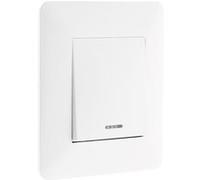 Zenitech - Bouton poussoir à voyant 10A - blanc - Artezo blanc G