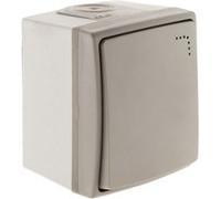 Zenitech Bouton Poussoir à Voyant étanche IP55 - Gris - Orok