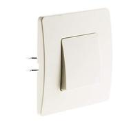 Zenitech - Bouton Poussoir Bornes Auto - Aucun Vis Apparente sur la Plaque - Câblage Rapide par Borne Automatique - Fixation à Vis et à Griffes - Normes CE et NF - Blanc