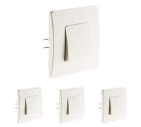 Zenitech - Bouton Poussoir Bornes Auto Venus - Blanc - Câblage Rapide avec Borne Automatique - Fixation à Vis et à Griffes pour Boîtes Standards - Plaque Sans Vis Apparente - Certifié CE et NF