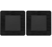 Zenitech - Bouton Poussoir Complet 10A - métal Noir brossé - Kouro (Lot de 2)