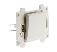 Zenitech - Bouton Poussoir Composable 10A - Mécanisme Interrupteur Double - Bornes Auto, Compatible Gamme Venus, Certifié NF/CE - Vis et Griffes Incluses - Modulaire Polyvalent - Blanc