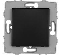 Zenitech - Bouton poussoir encastrable - à composer - métal Noir brossé - Kouro Noir