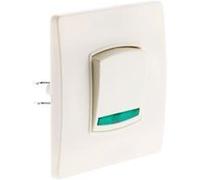 Zenitech - Bouton poussoir voyant borne-auto vis + griffes - Blanc - Diwone Neutre G