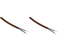 Zenitech Câble d'alimentation électrique H03VVH2-F 2x0,75mm² - 10m - Marron (Lot de 2)