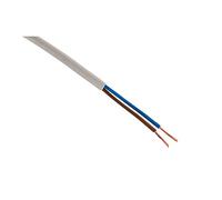 Zenitech Câble d'alimentation électrique H03VVH2-F 2x0,75mm² Blanc - 5m