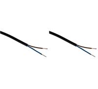 Zenitech Câble d'alimentation électrique H03VVH2-F 2x0,75mm² Noir - 5m (Lot de 2)