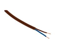 Zenitech - Câble d'Alimentation Électrique H03VVH2-F 2x0,75mm² - Usage Intérieur - Structure Plate - PVC - Marron - 10m