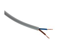Zenitech - Câble d'Alimentation Électrique H05VV-F 2x 1,5mm² - Souple et Facile à Installer - Résistant à l'Abrasion - Gris - 10m
