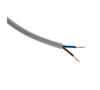Zenitech Câble d'alimentation électrique H05VV-F 2x1,5mm² Gris - 5m