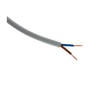 Zenitech - Câble d'Alimentation Électrique H05VV-F 2x1,5mm² - Idéal pour Appareils Électroménagers et Outils Électroportatifs - Usage Intérieur - Résistant à l'Abrasion - Gris - 25m