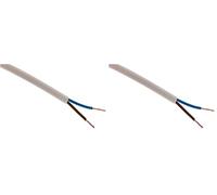Zenitech - Câble d'alimentation électrique H05VV-F 2x1mm² blanc - 10m (Lot de 2)