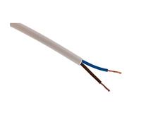 Zenitech - Câble d'Alimentation Électrique H05VV-F 2x1mm² - Câble Domestique Souple pour Appareils Électroménagers - Résistant à l'Abrasion et Humidité - Blanc - 25m
