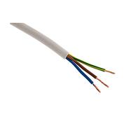 Zenitech - Câble d'Alimentation Électrique H05VV-F 3G1,5mm² - pour Appareils Électroménagers - Conception Souple et Résistante à l'Abrasion et Humidité - Blanc - 5m