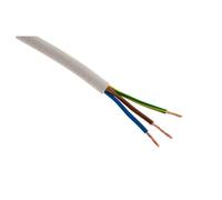 Zenitech - Câble d'alimentation électrique H05VV-F 3G2,5mm² blanc - 5m