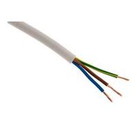 Zenitech - Câble d'alimentation électrique H05VV-F 3G2,5mm² Blanc - 5m Blanc G