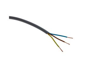 Zenitech Câble d'alimentation électrique H05VV-F 3G2,5mm² Gris - 25m