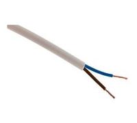 Zenitech Câble électrique H05VV-F 2 x 1 mm² blanc 25 m