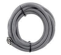 Zenitech - Câble textile blanc et noir 3G1mm² 3m