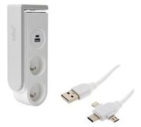 Zenitech - Câble USB universel C/Micro USB + multiprise clipsable Gekko