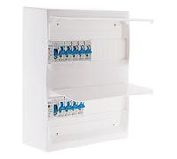 Zenitech Coffret Électrique 26 Modules Équipé Blanc | Sécurité Enfant, Livré avec Rail DIN, Bornier et Accessoires, Porte Transparente, Certifié NF, Blanc