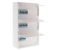 Zenitech Coffret Électrique 39 Modules Équipé Blanc | Sécurité Enfant, Livré avec Rail DIN, Bornier et Accessoires, Porte Transparente, Certifié NF, Blanc
