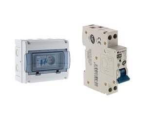 Zenitech - Coffret Électrique Étanche Ip65 8 Modules Équipé + Accessoires pour Kit D'Installation Électrique Étanche + Disjoncteur PH/N 20A Nf pour Cumulus et Chauffe-Eau