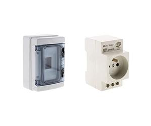 Zenitech - Coffret Étanche IP65 4 Modules Avec Accessoires et Prise Modulaire 2P+T NF