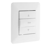 Zenitech - Commande Volet Roulant 2300W 10A - Installation Encastrable Prête à Poser - Moteur Compact et Support Clipsable - Réglage Millimétrique - Blanc - 86x86 mm