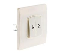 Zenitech - Commande Volet Roulant Borne-Auto avec Vis et Griffes - Prêt à Installer - Compatible Boîtes d'Encastrement Standards - Fixation Rapide - Blanc