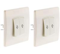 Zenitech Commande volet Roulant borne-Auto vis + Griffes - Blanc - Diwone (Lot de 2)