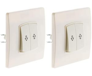 Zenitech Commande volet Roulant borne-Auto vis + Griffes - Blanc - Diwone (Lot de 2)