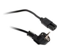 Zenitech - Cordon d'alimentation Ménager HO5RRF 120° 3G1 Classe 1 - Remplacement pour Appareils de Bureautique - Fil 1,5m - Noir - 1,5m
