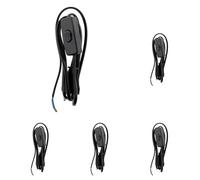 Zenitech - Cordon avec Interrupteur pour Luminaire - 1,5 m - Noir - Câble HO3VVH2-F 2x0,75 mm² - Norme CE - Câble Souple et Résistant - Idéal pour Usage Intérieur - Sécurité et Fiabilité Électrique