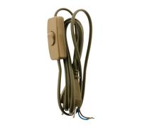 Zenitech - Cordon avec Interrupteur pour Luminaire - Remplacement de Câble d'Alimentation - Longueur 1,5m - Conforme aux Normes de Sécurité - Or - 1,5m