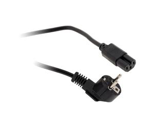 Zenitech - Cordon d'alimentation Ménager HO5RRF 120° 3G1 Classe 1 - Remplacement pour Appareils de Bureautique - Fil 1,5m - Noir - 1,5m