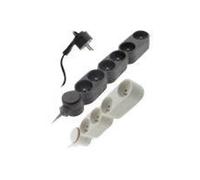 zenitech - Coupe-circuit - CA 230 V - 3680 Watt - connecteurs de sortie : 3 (3 x alimentation) - 1.5 m cordon - argent