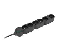 zenitech - Coupe-circuit - eco-friendly, 2P+E, home green - CA 230 V - 3680 Watt - connecteurs de sortie : 6 (Type E) - 1.5 m cordon - noir