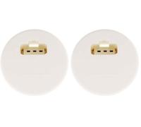 Zenitech - Couvercle DCL pour Boîte Applique Ø80 mm - Blanc - Prise DCL Intégrée 2 P+T 6A 250V - Installation Rapide et Sécurisée - Compatible Fiches et Douilles DCL - Pour Boîtes Maçonnerie et Placo