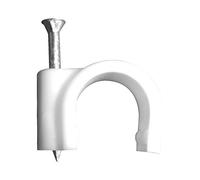 Lot de 20 crochets fixation Ø5mm - Blanc - Zenitech