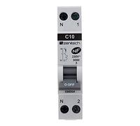 Zenitech Disjoncteur Modulaire 10A 2300W | Rail DIN 35 mm, Garantie 2 ans, Certifié NF, Installation Simple, Blanc, Format Compact, Matière Auto-Extinguible
