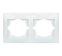 Zenitech - Double plaque encastrée Zyna - Blanc
