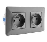 Zenitech – Prise double Artezo 2P+T – Titanium