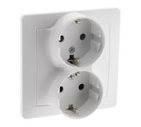 Zenitech Double Prise encastrée Schuko - Blanc - Orys