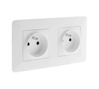 Zenitech - Prise double 16A - Blanc - Artezo