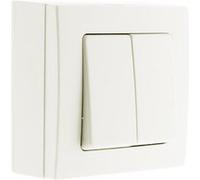 Zenitech - Double va et vient 10A saillie Bel'Vue - blanc Blanc G