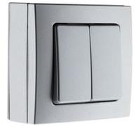Zenitech Double va-et-vient Bel'Vue 10A saillie Gris
