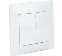 Zenitech - Double va et vient encastré Zyna - Blanc blanc